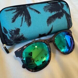 Blenders Eyewear Sunglasses – Tortoise Frame with Green Mirrored Lenses